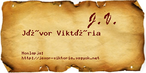 Jávor Viktória névjegykártya