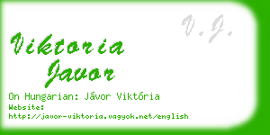 viktoria javor business card