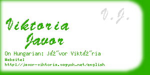 viktoria javor business card